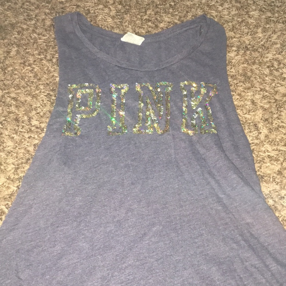 PINK, Navy blue Flowy tank xs-s
